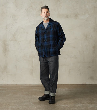 ts(s) Bird Watching Jacket - Buffalo Plaid Wool - Blue