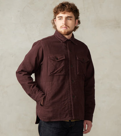 ts(s) C.P.O. Shirt Jacket - Garment Dye Cotton Moleskin - Burgundy