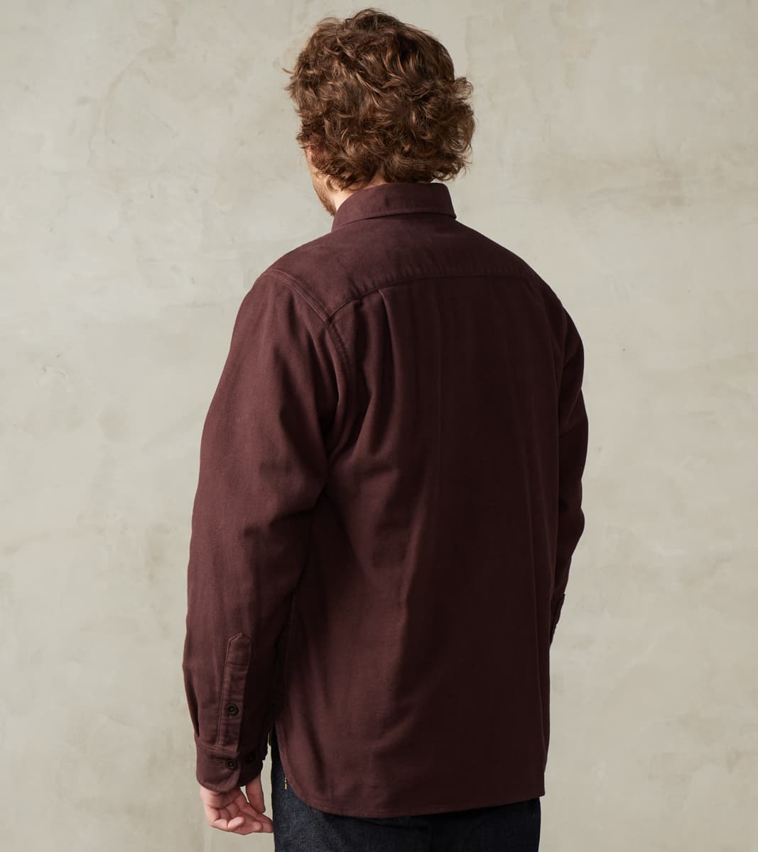 C.P.O. Shirt Jacket - Garment Dye Cotton Moleskin - Burgundy