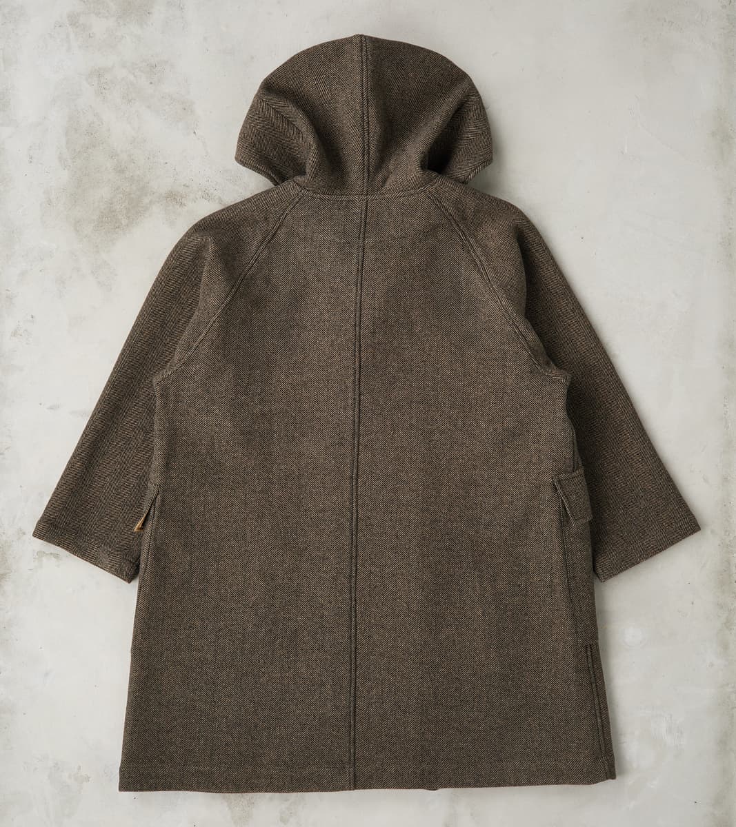 Easy Coat - Herringbone Wool Double Cloth - Brown