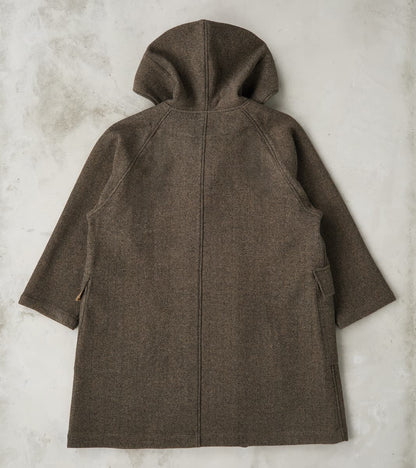 Easy Coat - Herringbone Wool Double Cloth - Brown