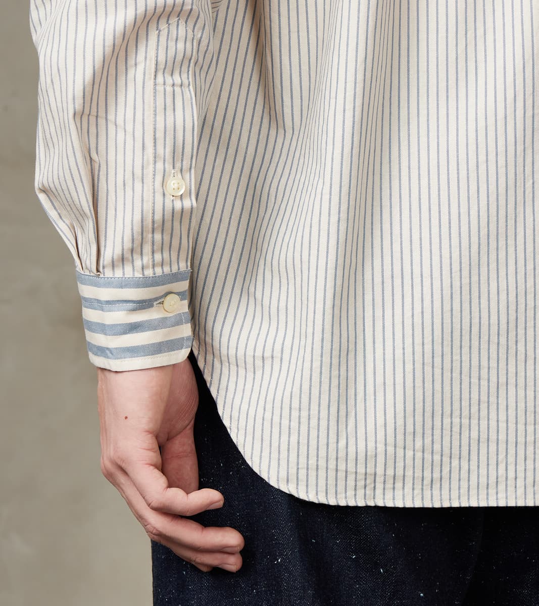 ts(s) Baggy Fit Crazy Shirt - Organic Cotton Oxford Cloth - Blue