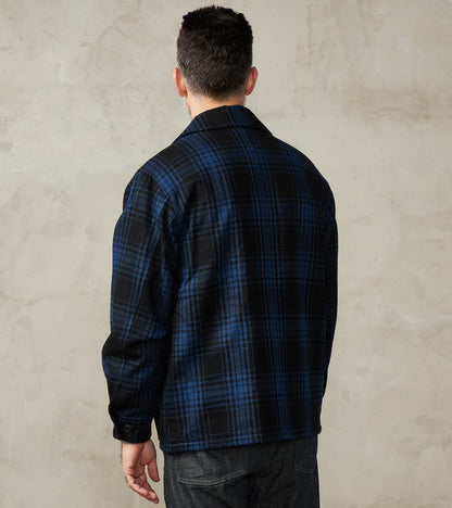 Bird Watching Jacket - Buffalo Plaid Wool - Blue