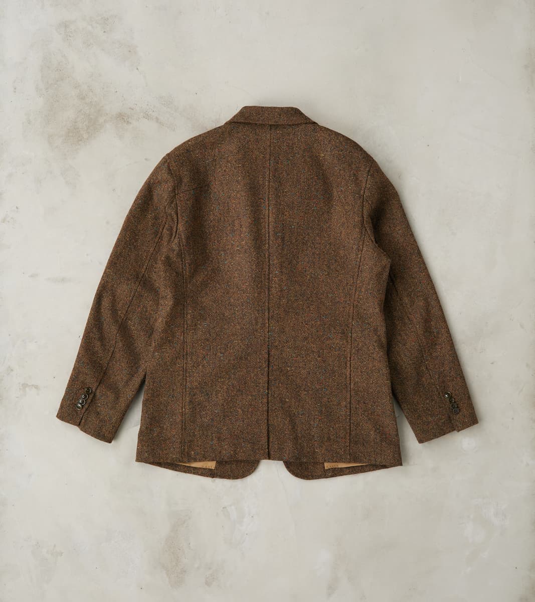 ts(s) Single Breasted 2-Button Jacket - Neps Virgin Wool Tweed