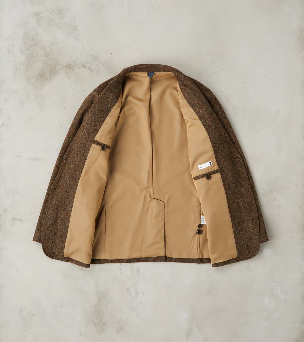 ts(s) Single Breasted 2-Button Jacket - Neps Virgin Wool Tweed
