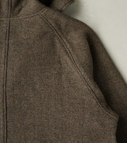 Easy Coat - Herringbone Wool Double Cloth - Brown