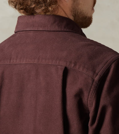 C.P.O. Shirt Jacket - Garment Dye Cotton Moleskin - Burgundy