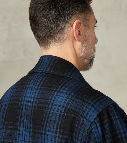Bird Watching Jacket - Buffalo Plaid Wool - Blue