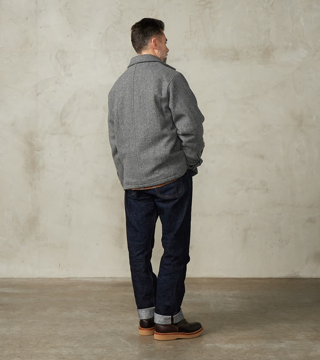 ts(s) Bird Watching Jacket - Herringbone Wool Double Cloth - Gray