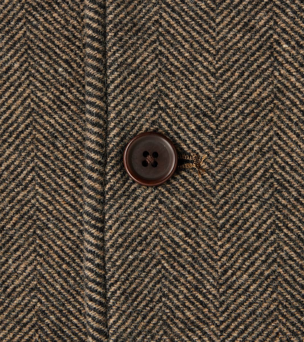 Easy Coat - Herringbone Wool Double Cloth - Brown