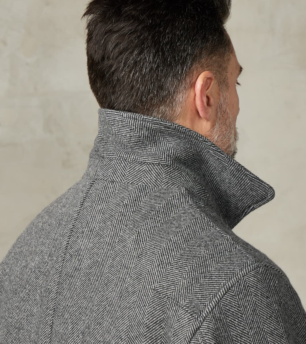Bird Watching Jacket - Herringbone Wool Double Cloth - Gray