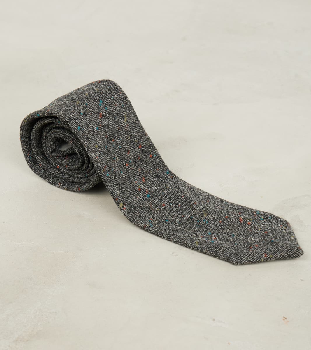 ts(s) Neck Tie - Neps Virgin Wool Tweed Cloth – Division Road, Inc.