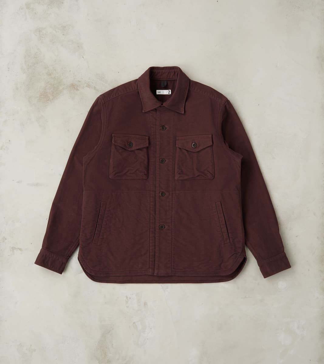 ts(s) C.P.O. Shirt Jacket - Garment Dye Cotton Moleskin - Burgundy