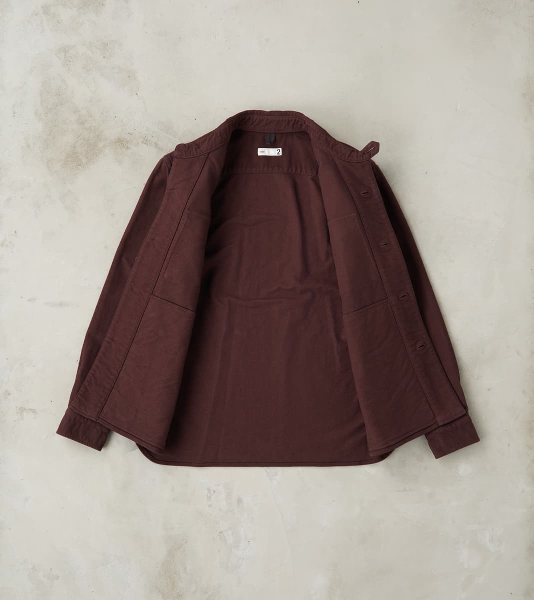 C.P.O. Shirt Jacket - Garment Dye Cotton Moleskin - Burgundy