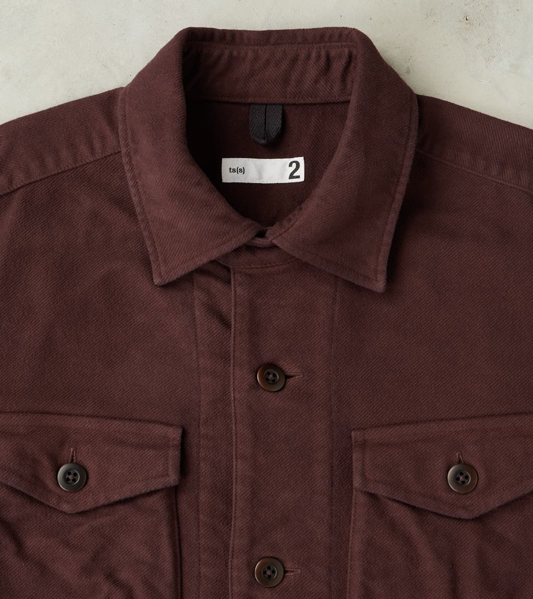 C.P.O. Shirt Jacket - Garment Dye Cotton Moleskin - Burgundy