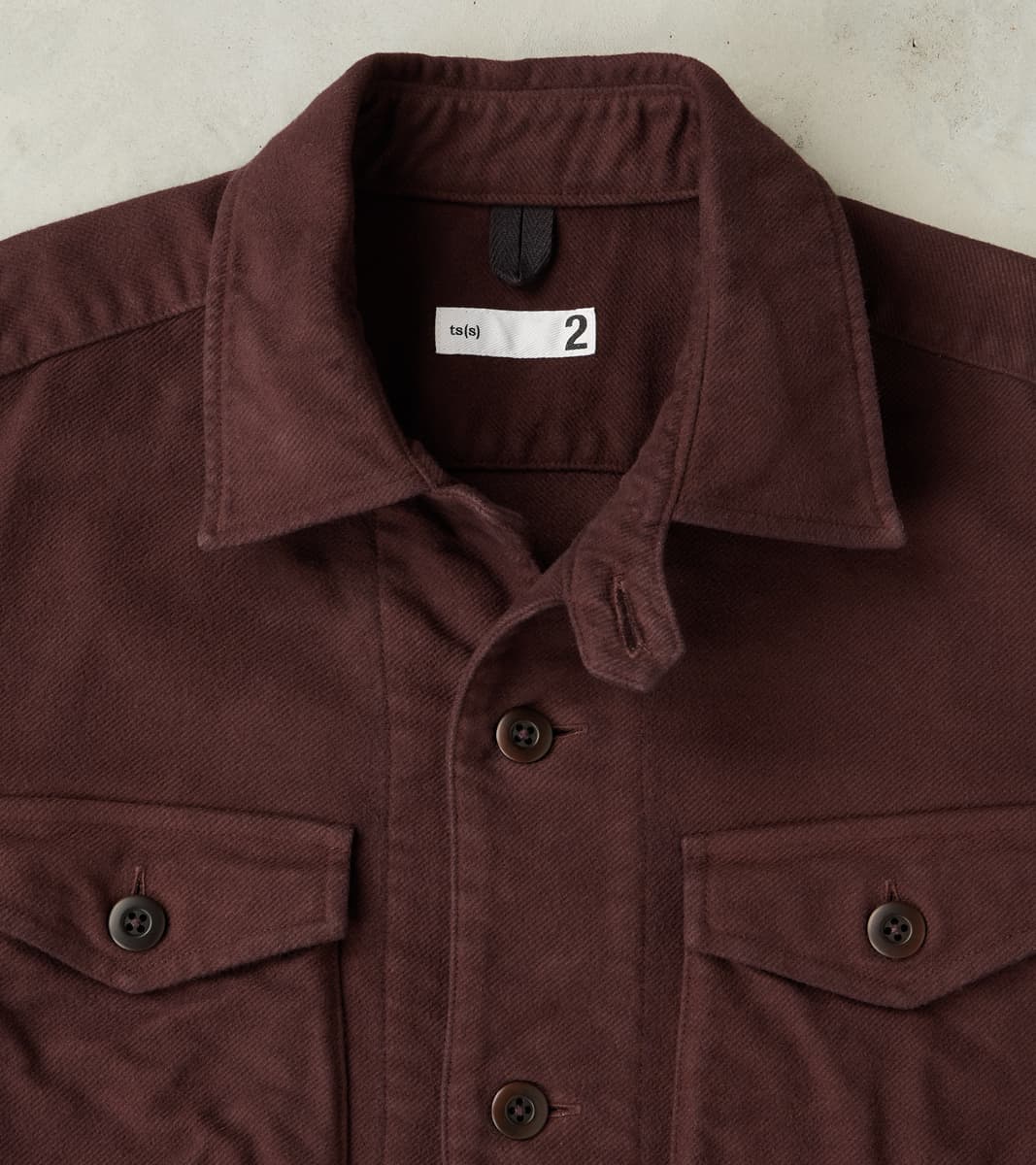 C.P.O. Shirt Jacket - Garment Dye Cotton Moleskin - Burgundy