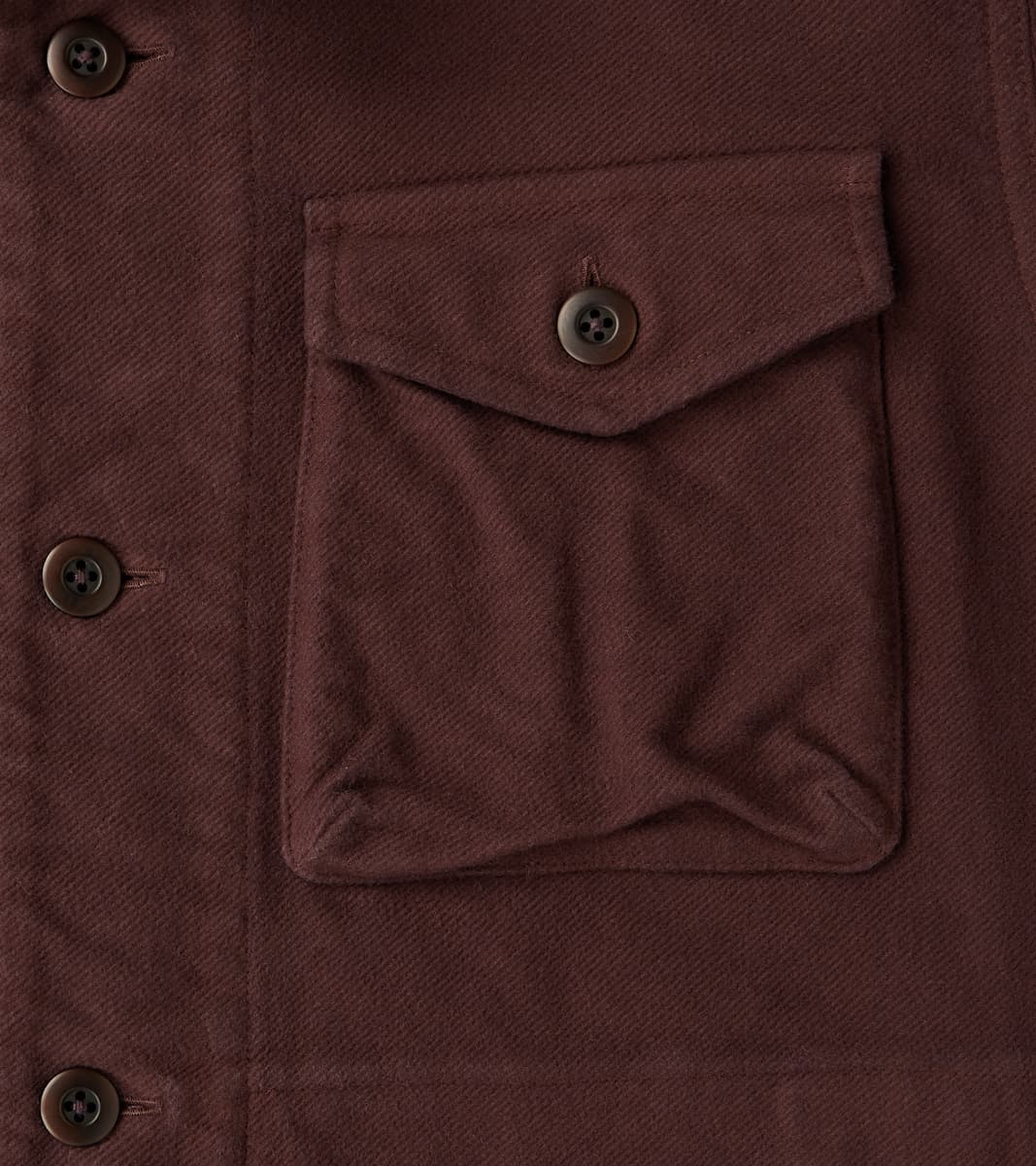 C.P.O. Shirt Jacket - Garment Dye Cotton Moleskin - Burgundy