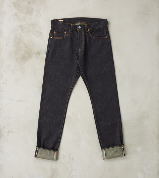 Momotaro Jeans - 0405-BE - High Tapered - 18oz Indigo x Beige