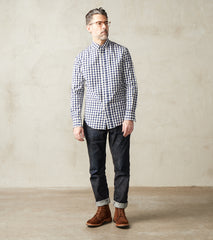 Division Road Japanese Organic Cotton Gingham - Navy