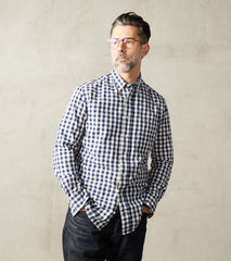 Division Road Japanese Organic Cotton Gingham - Navy