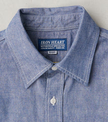 Division Road 21-BLU - Work Shirt - 10oz Selvedge Chambray Blue