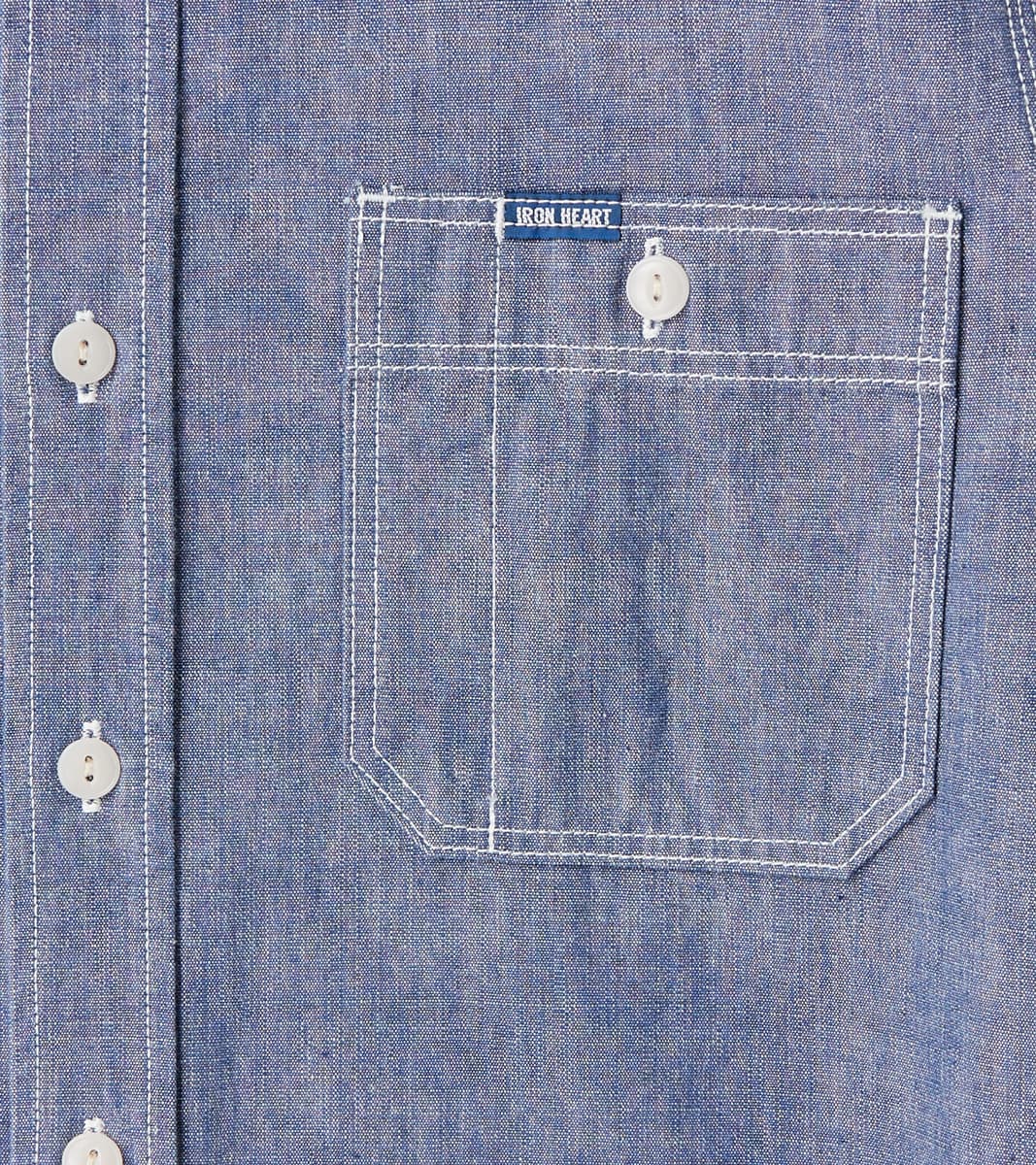 Division Road 21-BLU - Work Shirt - 10oz Selvedge Chambray Blue