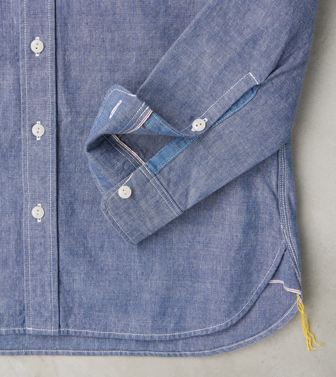 Division Road 21-BLU - Work Shirt - 10oz Selvedge Chambray Blue