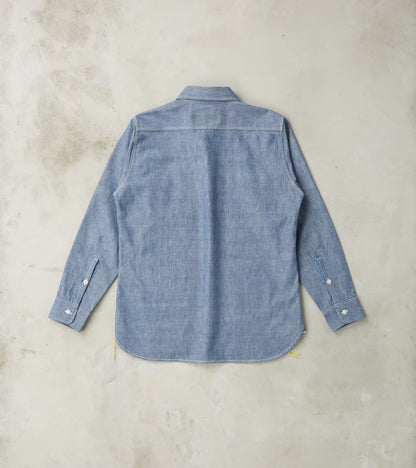 Division Road 21-BLU - Work Shirt - 10oz Selvedge Chambray Blue