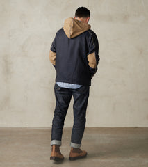 French Shooting Jacket - Ink Delave Herringbone Twill Linen