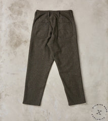 French Work Trousers - Fox Brothers® Dark Olive Tweed Twill
