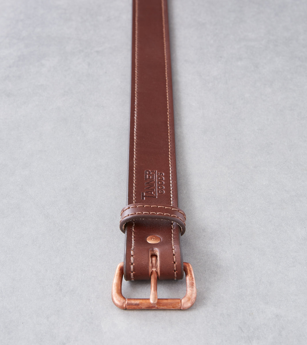 Classic Leather Belt in Cognac | Made in The USA | Tanner Goods Brass / 30