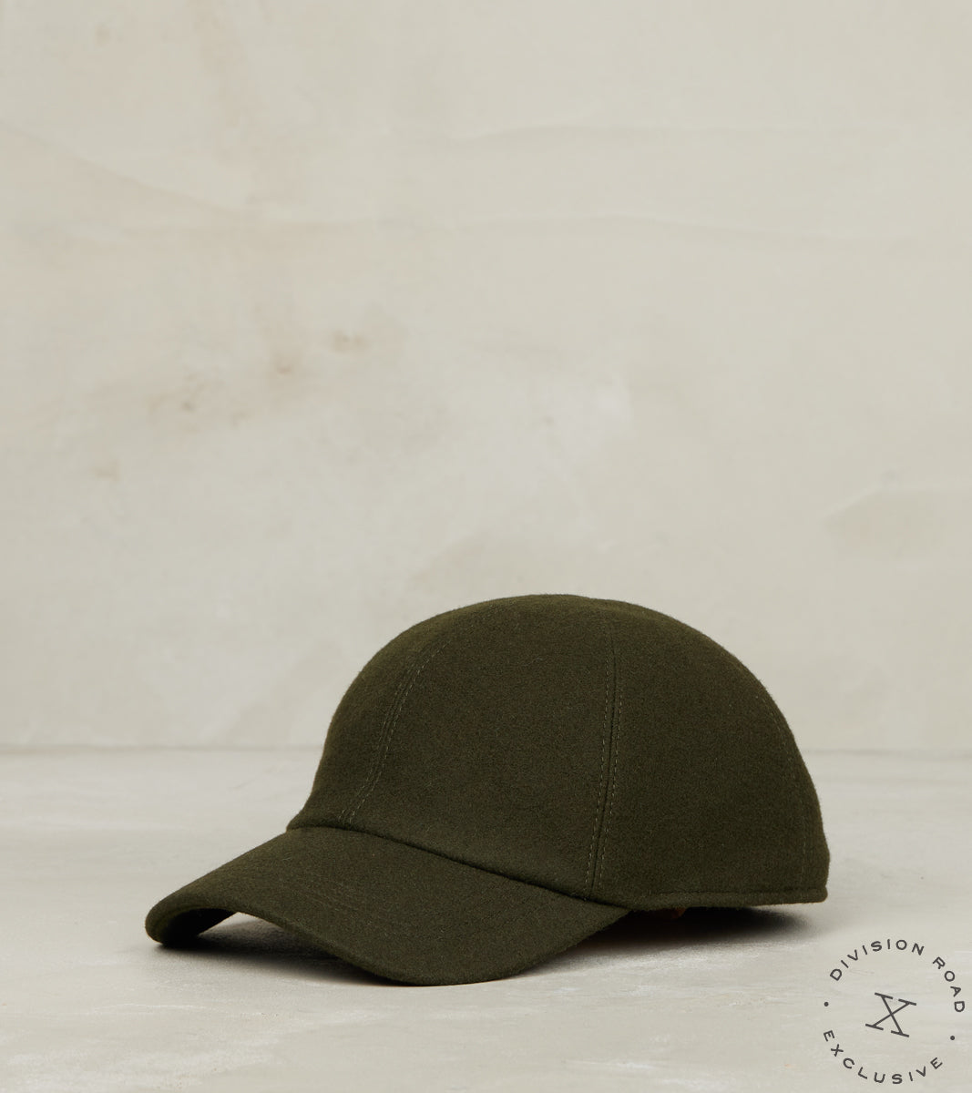 Division Road Bates Gentleman's Hatter Ball Cap - Loden Wool - Forest