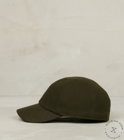 Division Road Bates Gentleman's Hatter Ball Cap - Loden Wool - Forest