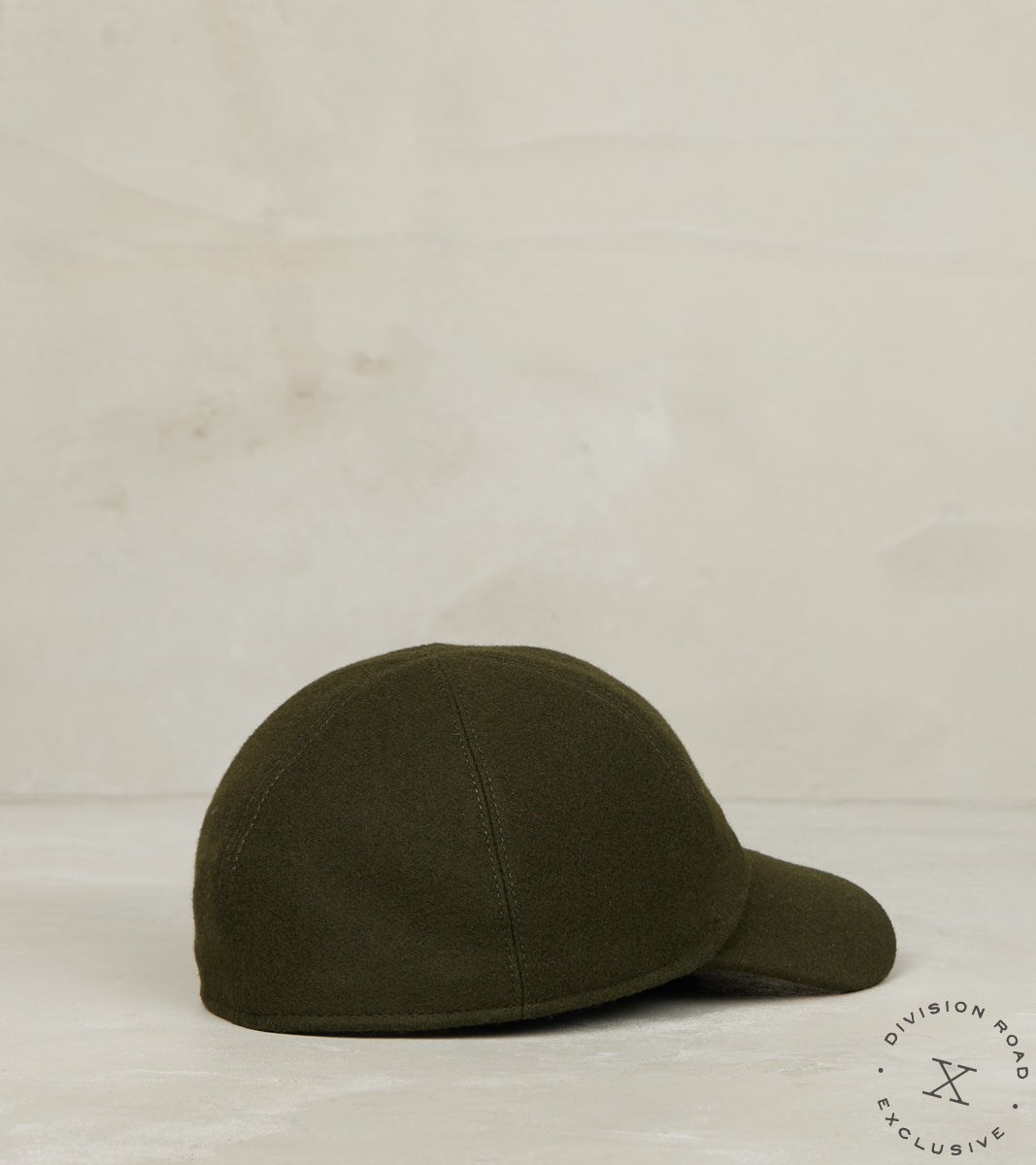 Division Road Bates Gentleman's Hatter Ball Cap - Loden Wool - Forest