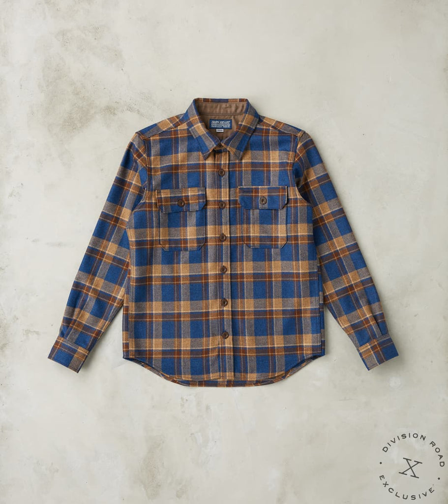 Division Road DR 434-DTC - CPO Shirt - Fox Brothers® Wool Devon Twill Check Flannel