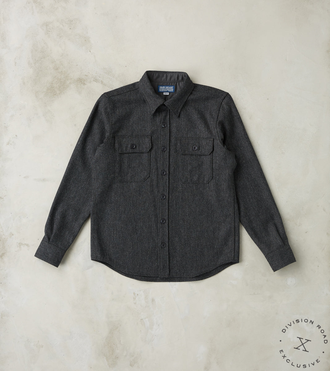 Division Road DR 434-ABC - CPO Shirt - Fox Brothers® Wool Arsenic Barleycorn Flannel