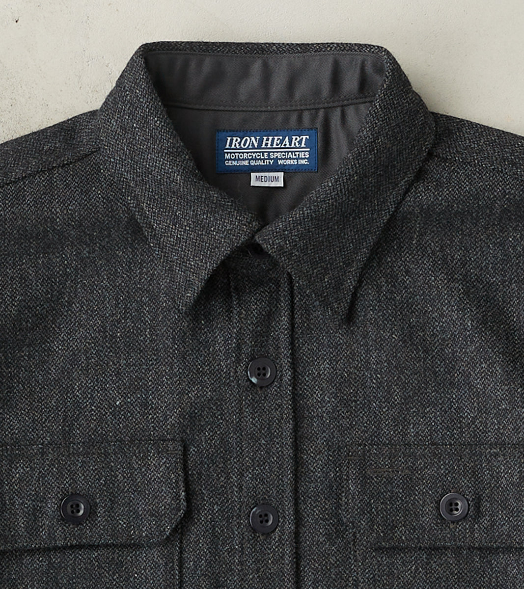 Division Road DR 434-ABC - CPO Shirt - Fox Brothers® Wool Arsenic Barleycorn Flannel