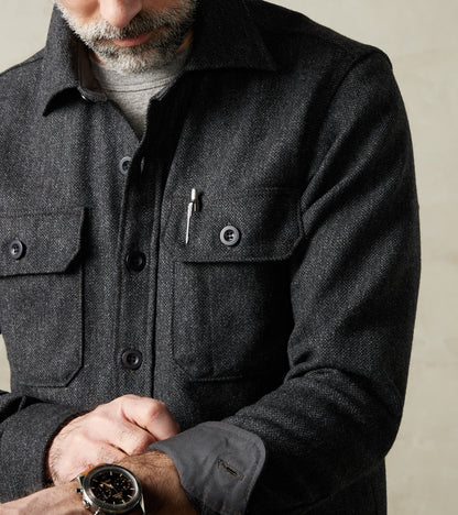 Division Road DR 434-ABC - CPO Shirt - Fox Brothers® Wool Arsenic Barleycorn Flannel