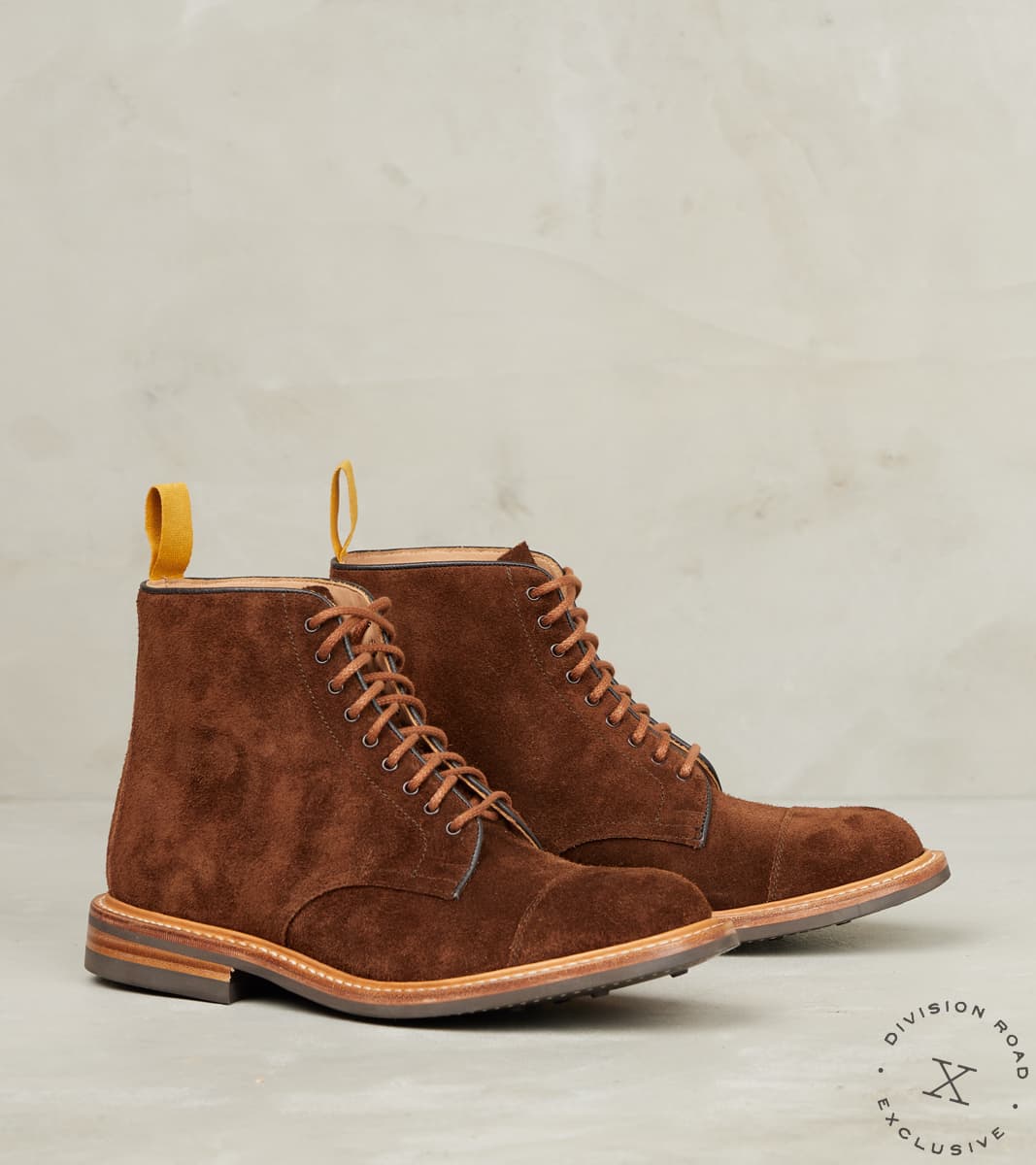 Division Road Brett Derby Boot - 4497 - Dainite - CF Stead Polo Brown Oiled Desert Oasis Suede