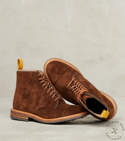 Division Road Brett Derby Boot - 4497 - Dainite - CF Stead Polo Brown Oiled Desert Oasis Suede