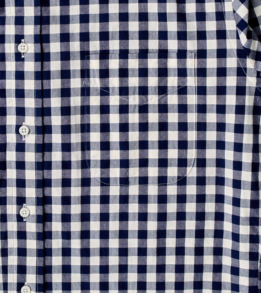 Japanese Organic Cotton Gingham - Navy