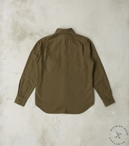 American Camp Shirt - Dust Japanese Cotton Linen Slub Twill