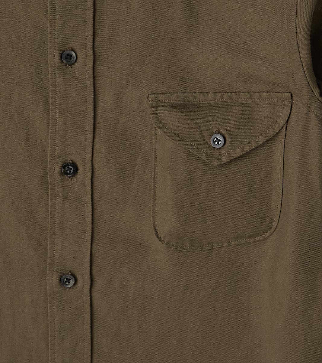 Division Road Products American Camp Shirt - Dust Japanese Cotton Linen Slub Twill