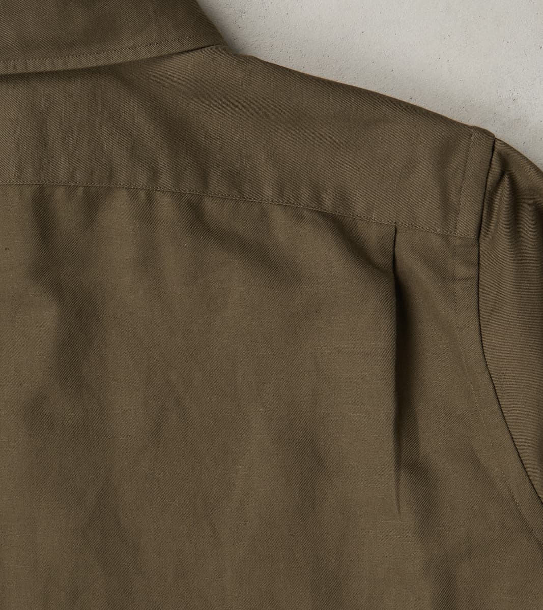 Division Road Products American Camp Shirt - Dust Japanese Cotton Linen Slub Twill