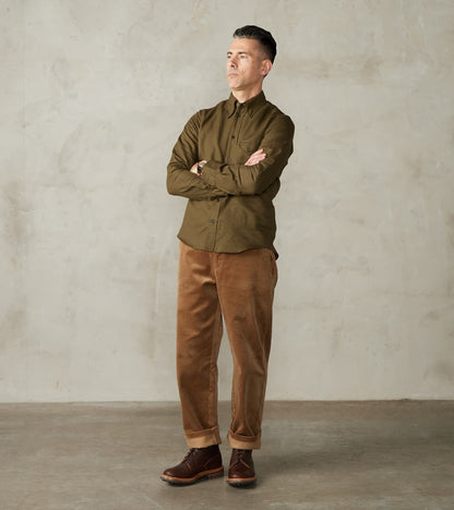 Division Road Products American Camp Shirt - Dust Japanese Cotton Linen Slub Twill