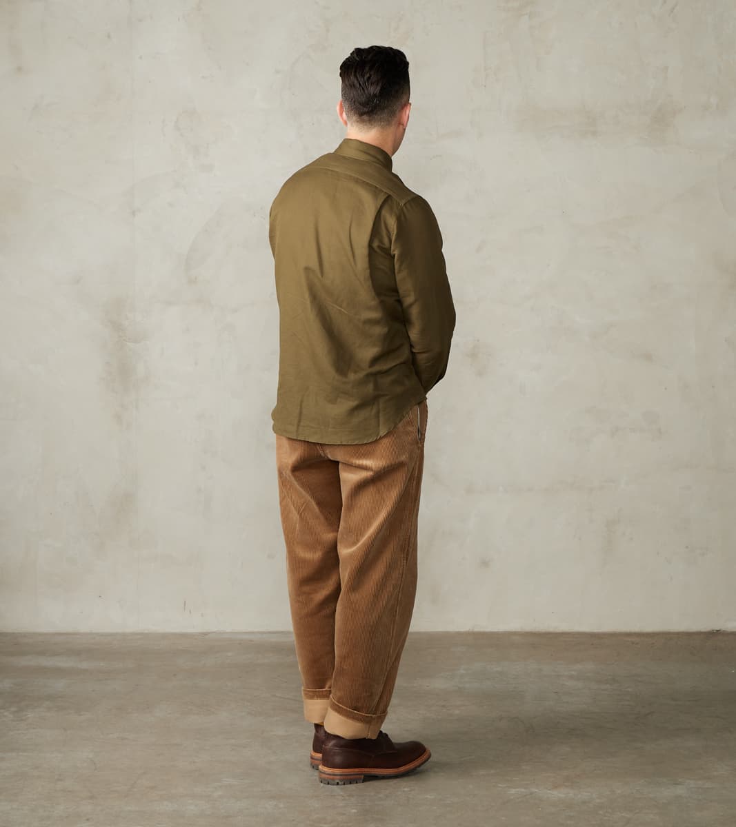 Division Road Products American Camp Shirt - Dust Japanese Cotton Linen Slub Twill