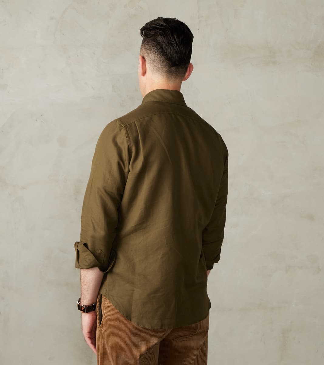 Division Road Products American Camp Shirt - Dust Japanese Cotton Linen Slub Twill