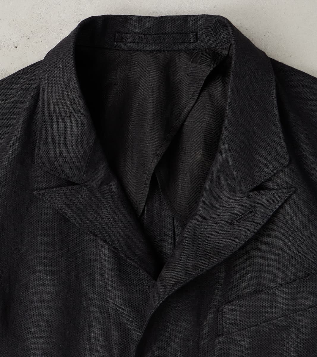 English Dress Hunt Jacket - Spence Bryson® Black Coal Heavy Irish Linen