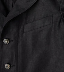 Division Road Products English Dress Hunt Jacket - Spence Bryson® Black Coal Heavy Irish Linen