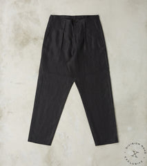 French Work Trousers - Spence Bryson® Black Coal Heavy Irish Linen